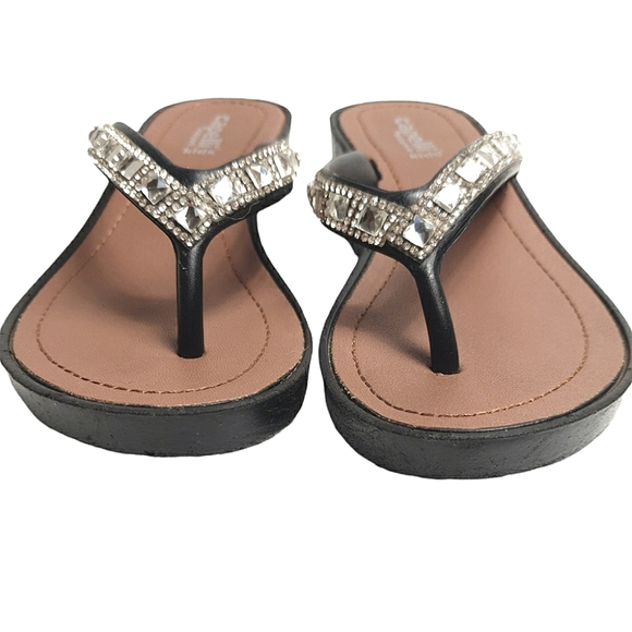 Capelli Kids Newyork wedge sandals embellish strap flip-flops US 12-13 EU 30-31 - Picture 7 of 7